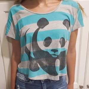 WWF Striped Panda T Shirt